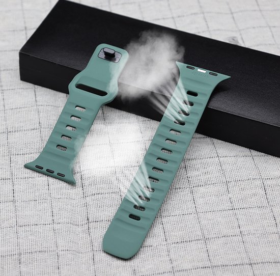 Dee watch bands Silicone band Fits Apple Watch ultra 49 mm 27 Pacific green bol