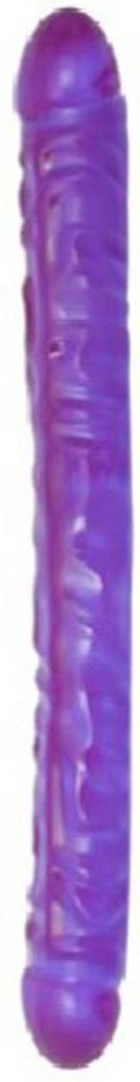 Goedkoopste Doc Johnson Crystal Jellies dubbele dildo Double Dong paars - 45,47 cm