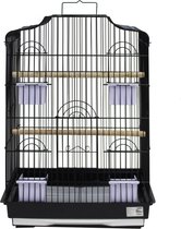 Nobleza Vogelkooi luxe zwart - Complete vogelkooi - uitneembare bodem - Hoogte 68 cm