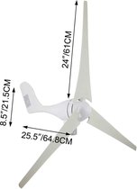 Velor - Windturbine - Windmolen - Windmolen Generator - Windenergie - Groene Stroom - 3 Bladen - Laadregelaar - 400w 12Volt