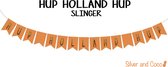 SilverAndCoco® - Hup Holland Hup Oranje Vlaggenlijn | Nederlands Elftal Vlaggetjes Versiering | Voetbal EK 2024 Decoratie Slinger Nederland | Olympische Spelen Nederlandse Vlag Orange