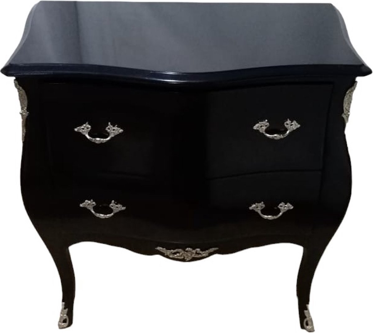 Barok luxe zwarte commode/dressoir