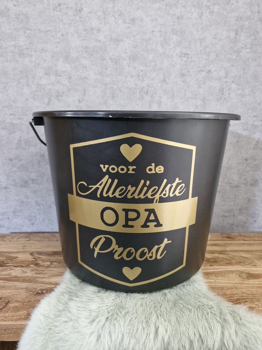 Goedkoopste Cadeau emmer voor de allerliefste opa proost 12 liter- bouwemmer