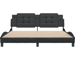 vidaXL - Bedframe - zonder - matras - "Zadar" - kunstleer - zwart - 180x200 - cm