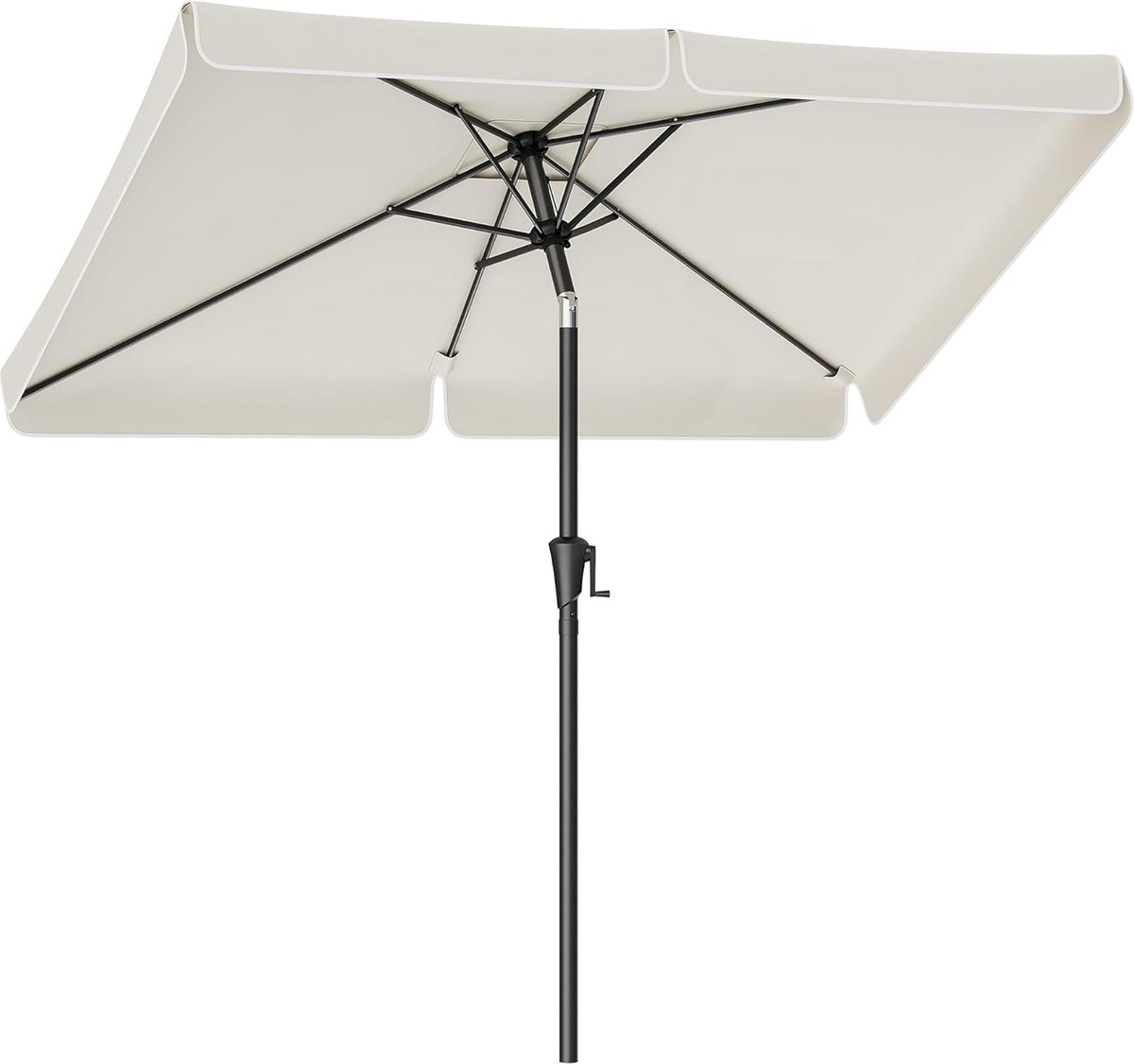 SONGMICS Parasol 300 x 200 cm, rechthoekige balkonscherm, zonwering UPF 50+, aan beide zijden 30° knikbaar, voor tuin, terras, zonder standaard,