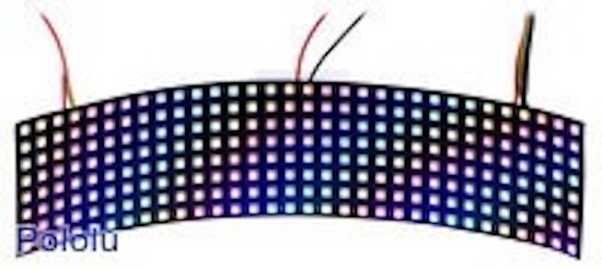 Led Panel 5v Addressable RGB 8x32-LED Flexible Panel, 5V, 10mm Grid Pololu 2534 | bol