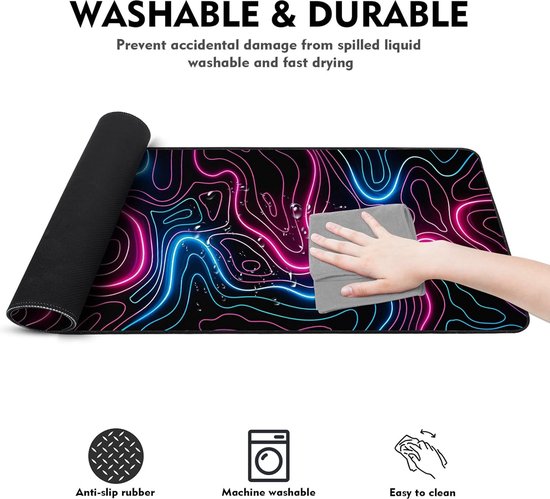 Sous-main Bureau Transparent Grand Format 80x40 Cm – Résistant Chaleur, Imperméable Et Antidérapant En PVC Épais
