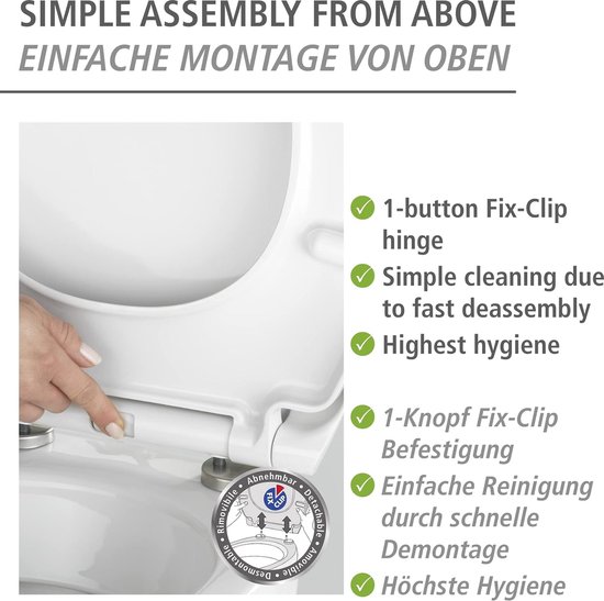 ADOB Duroplast wc-bril model Comic met softclose, afneembaar voor reiniging, 59824