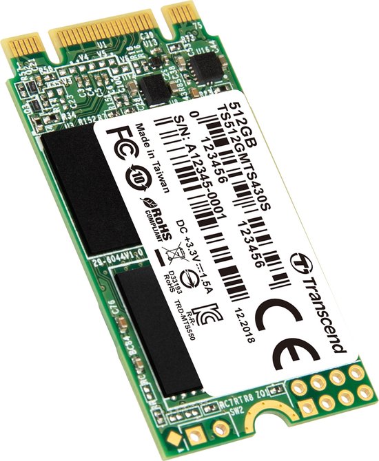 Transcend TS512GMTS430S SATA M.2 SSD 2242 harde schijf 512 GB M.2 SATA 6 Gb/s van Merkloos — afbeelding 4