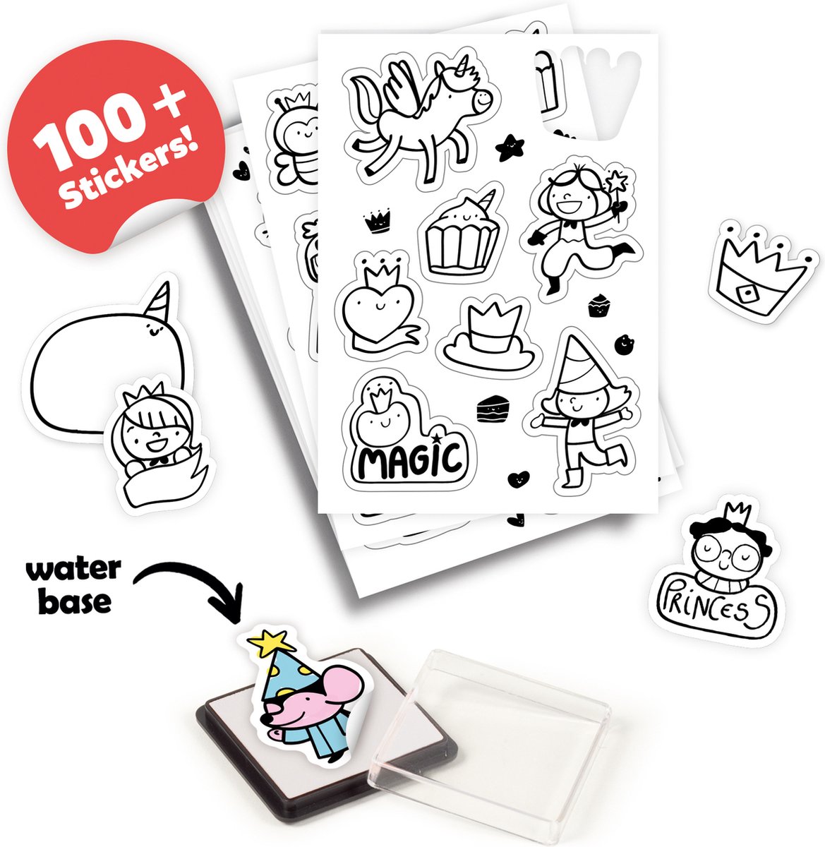 Dessineo Stickers Theme Pack - Feeën & Eenhoorns, 4Y+ — afbeelding 6