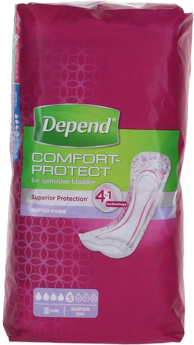 Goedkoopste Voordeelverpakking van 3 x Depend Verband Super, 8 stuks