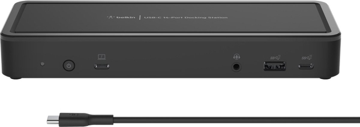 Belkin USB-C Triple Display Dock MST- 14-poorts USB-C-dockingstation, 65 W Power Delivery, 4K-display, 2x HDMI, 2x DisplayPort, 3x USB-C, 5x USB-A en 1x Gigabit Ethernet, USB-C-dock voor Chromebook, Windows PC’s, XP’s en meer thumbnail 2