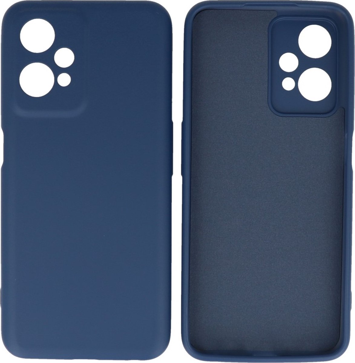 Hoesje Geschikt voor OnePlus Nord CE 2 Lite - Fashion Telefoonhoesje Backcover - Siliconen Hoesje - Navy