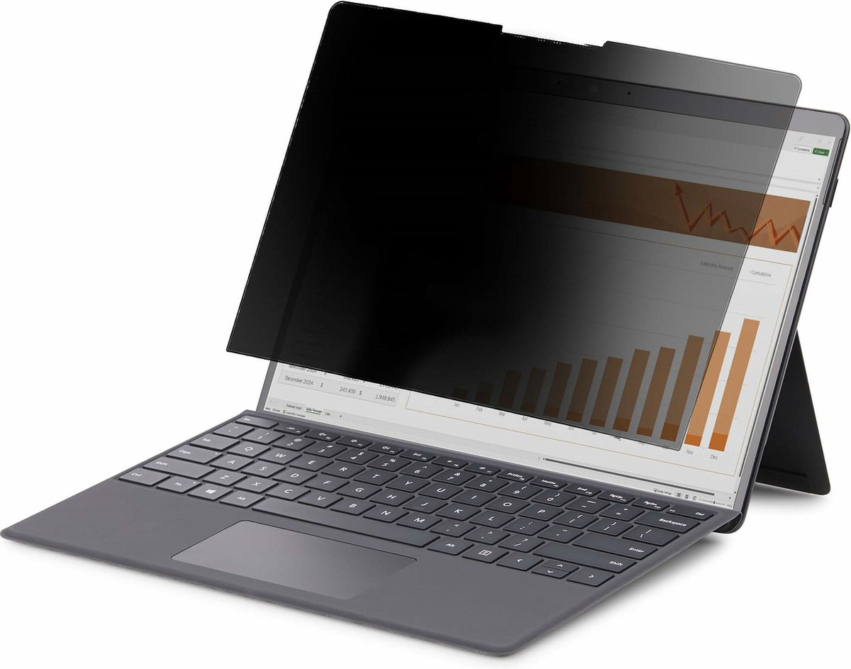StarTech.com 4-Way 12.4in Surface Laptop Go 1/2/3 Privacy Filter, Portrait/Landscape, Touch-Enabled, +/- 30° Kijkhoek, Blauw licht Reductie, Matte Afwerking