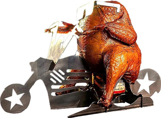 Foto: Chicken houder kiphouder bbq kiphouder barbecue accessoires kippenrooster rvs louzir