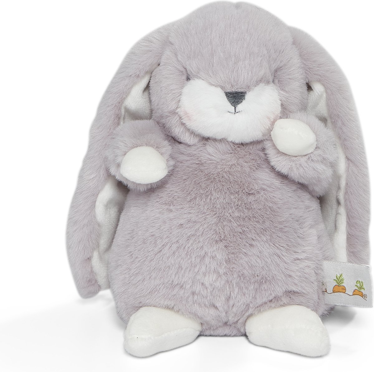 Bunnies By The Bay Nibble Konijn - Knuffeldier - Knuffel voor kinderen - Geborduurde details - Lila vacht - 20 cm