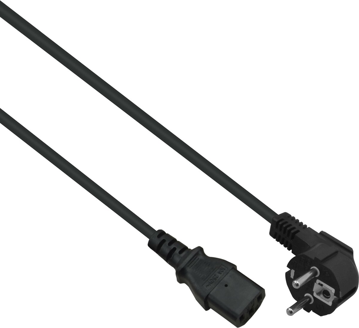 Helos 262654 electriciteitssnoer Zwart 1,8 m CEE 7/7 IEC C13