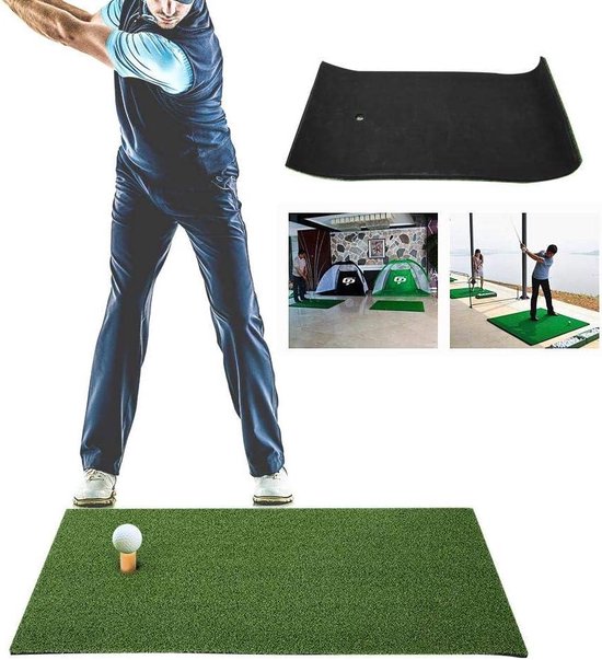 24 x 122 x 06 inch Golf Training Net - Indoor Outdoor Golf Swing Praktijk Grastapijt met Rubber Golf Tee — afbeelding 3