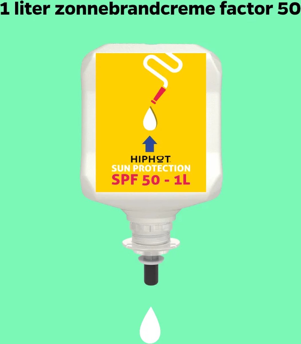 HIPHOT Zonnebrandcrème Waterbestendig Grootverpakking Parfumvrij Factor 50 - 1L