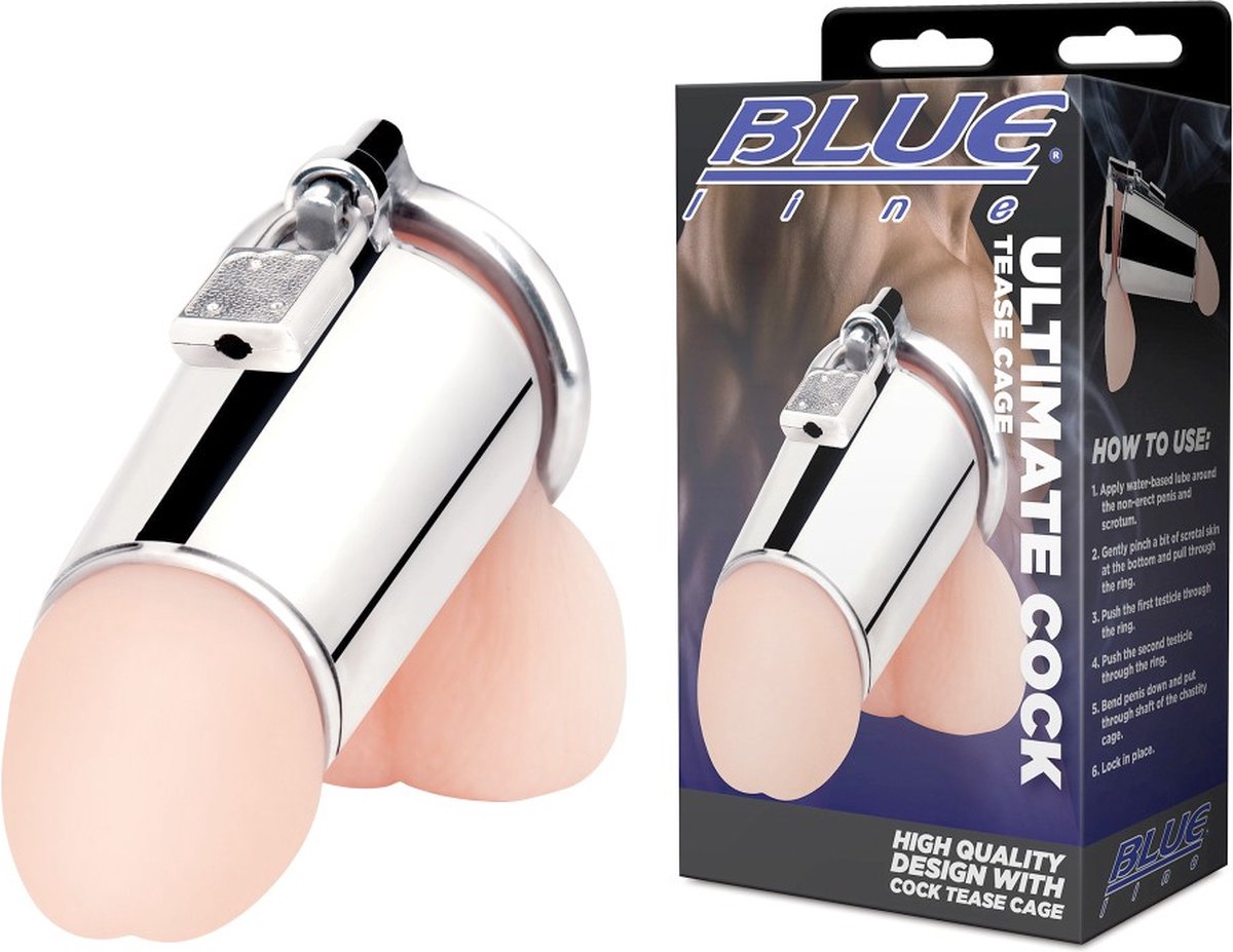 Goedkoopste Blueline - Ultimate Cock Tease Cage Kuisheidskooi - Zilverkleurig