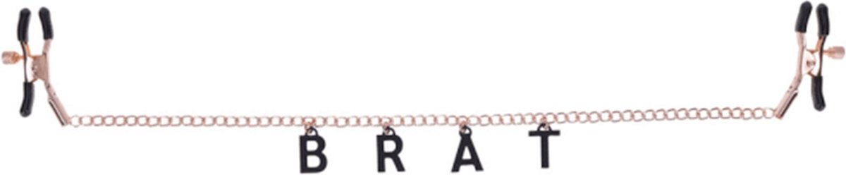 Goedkoopste Sportsheets - Sex & Mischief Brat Charmed Nipple Clamps Tepelklemmen - Roségoudkleurig