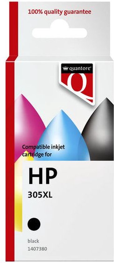 Quantore Inktcartridge quantore hp 305xl zwart - 1 stuk - 12 stuks