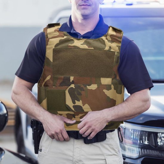 Gilet Tactique Réglable Pour Homme - Veste Sans Manches Combat Militaire Airsoft Paintball