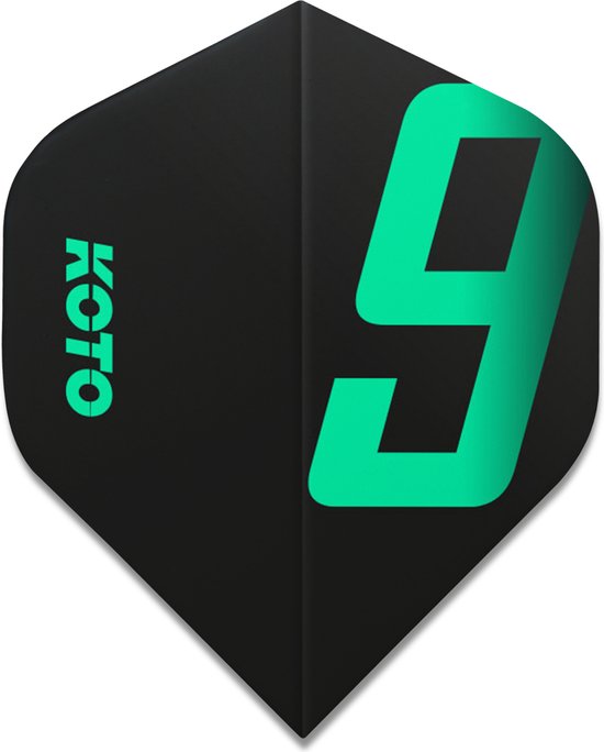 KOTO 9 Edition Metallic NO2 Black & Jade - Dart Flights van KOTO — afbeelding 2