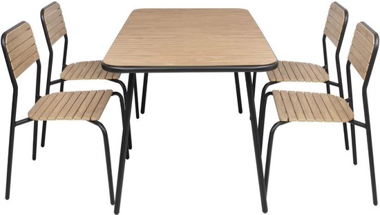 Chaises de jardin Bolero Santorini effet bois (4 pièces) - FU537 - Hôtellerie et Professionnel