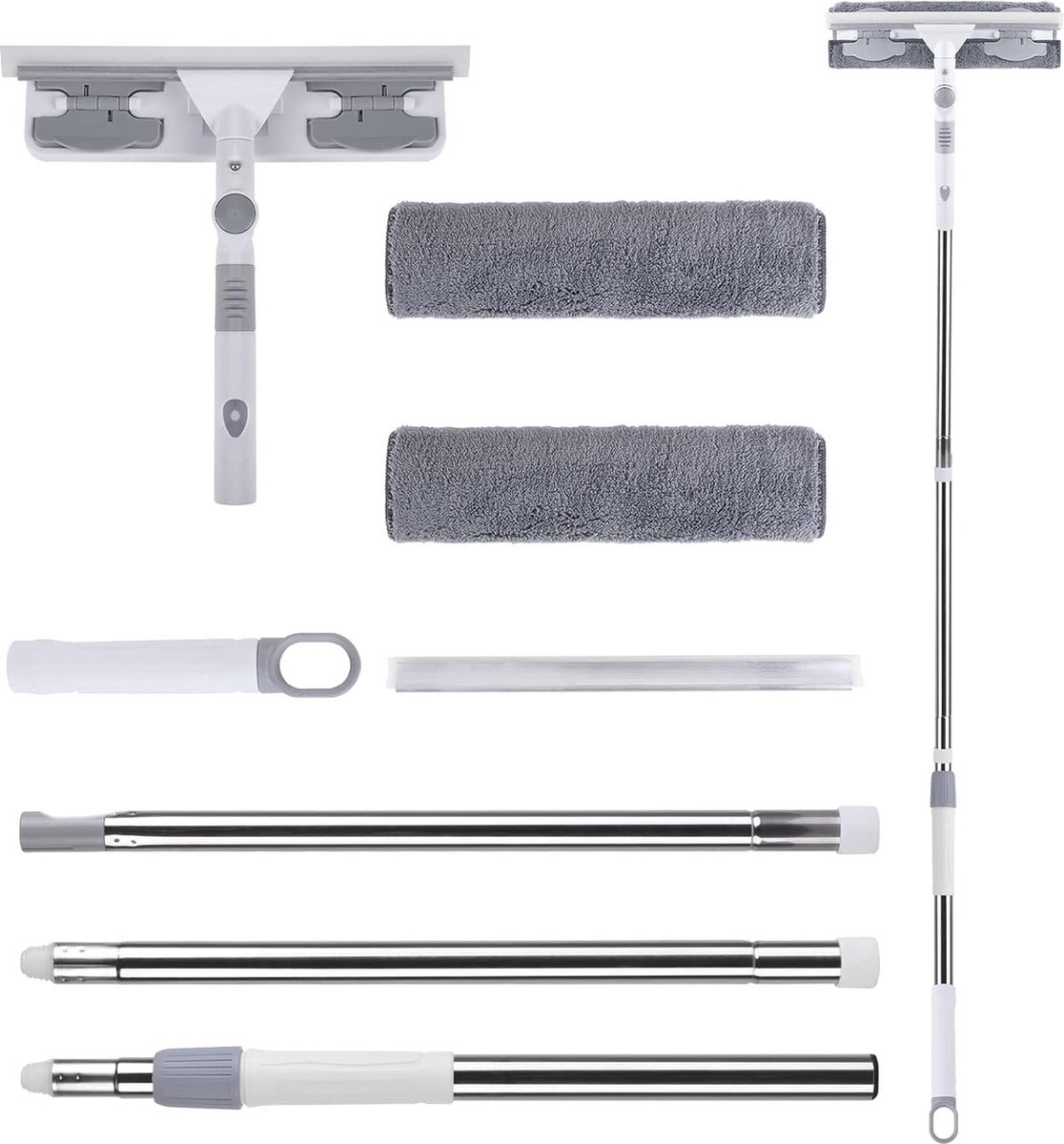 Solacis Ruitenreiniger met steel - Ruitenreinigers - Raamtrekker - Raamwisser met telescoopsteel - Must have om uw ruiten te wassen!