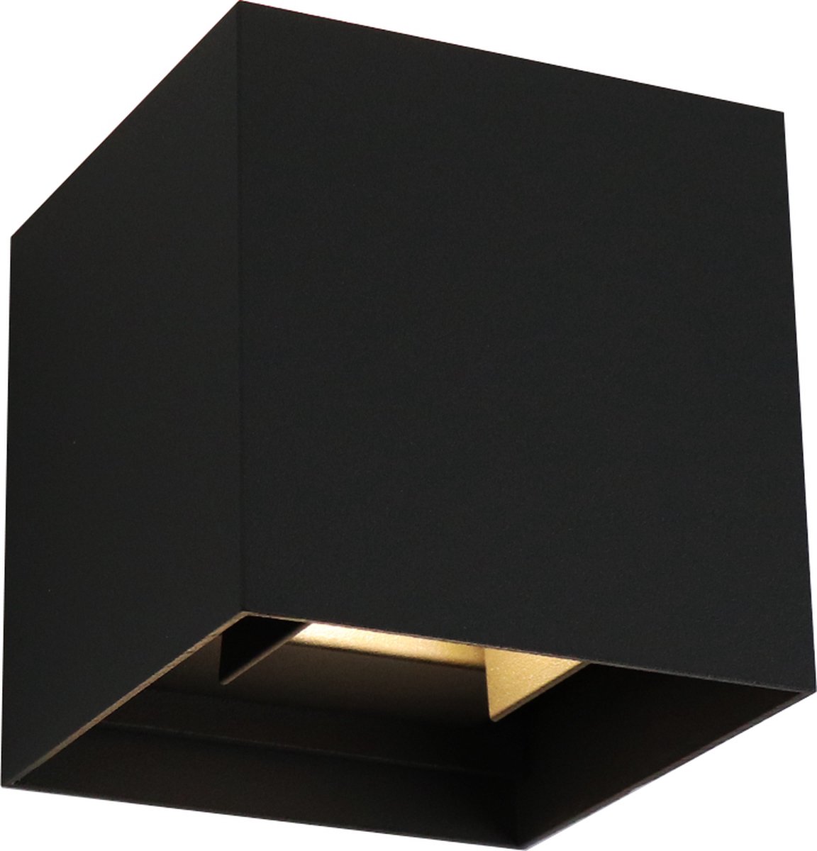 Olucia - DION - Slimme Wandlamp - Zwart - Vorm: Vierkant
