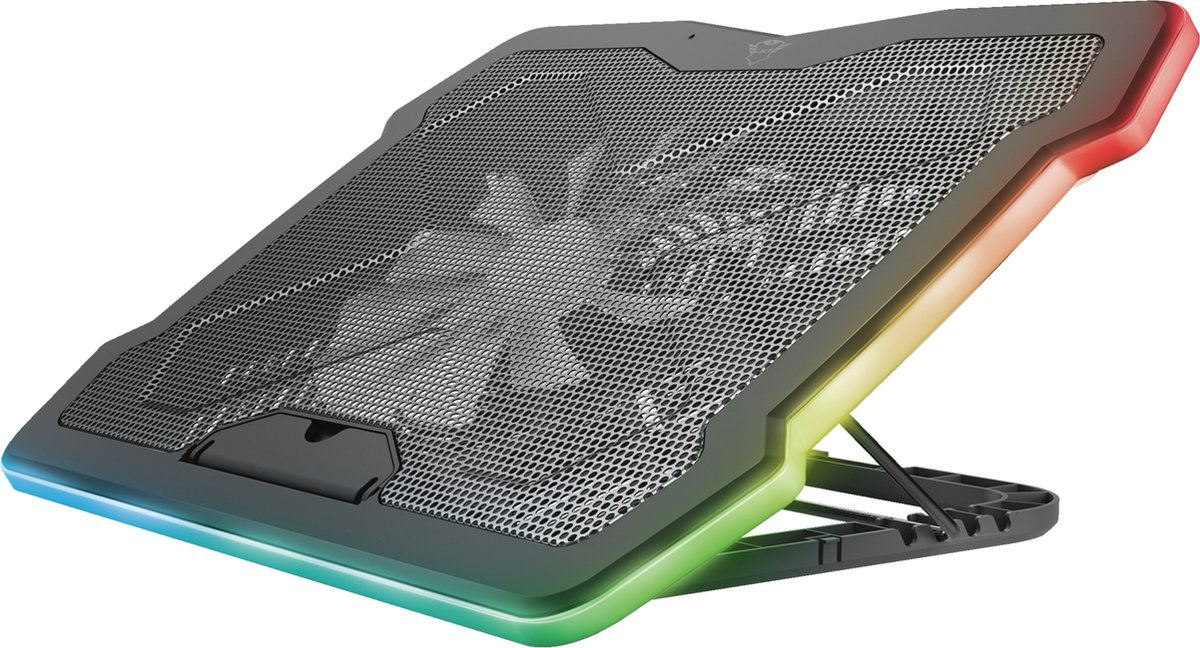 Trust GXT 1126 Aura - Laptop Koelstandaard - Laptop Koeler - Cooling Stand - RGB Verlichting