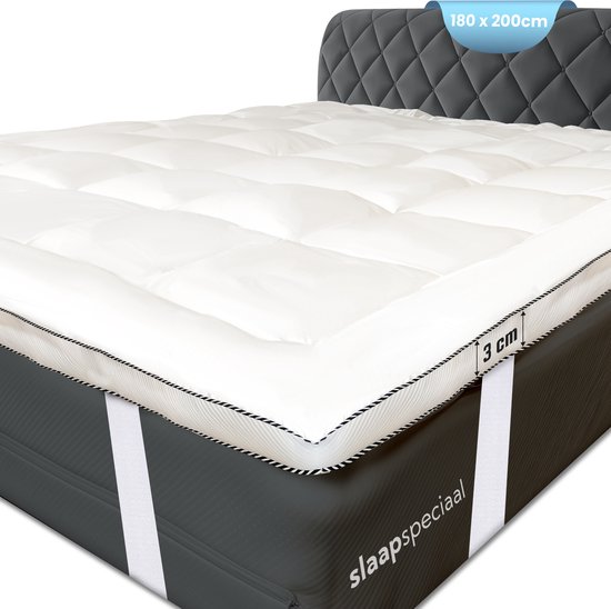 Foto: Slaapspeciaal topper nice dreams series 3d air hotel topmatras 180x200 cm zachte topdekmatras antibacteri el orthopedisch wit wasbaar anti allergisch bevestigbaar met elastieke hoeken tweepersoons