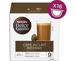Koffiecapsules NESCAFÉ® Dolce Gusto® Café au Lait Intenso, 16 st.