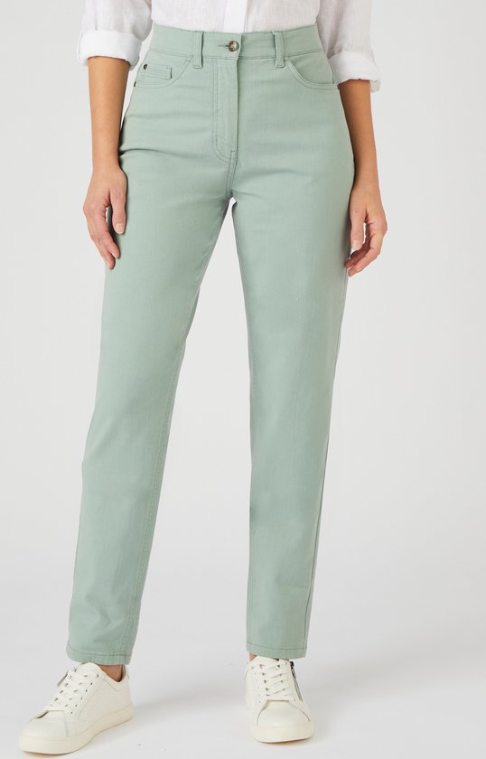 Damart - Mom jeans 5 zakken - Dames - Groen - 38