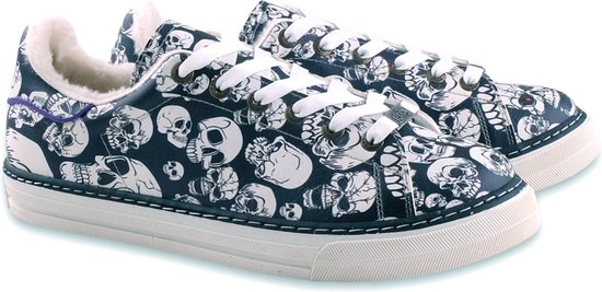 GOBY - Crânes - Chaussures pour femmes - Baskets pour femmes - Haute qualité - Fait main - Imprimé filles - Taille 37
