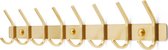 TOJ 16 Haaks Wandkapstok – 62cm - Muur / Wand Kapstok - Hangende Design Muurkapstok - Handdoekrek - RVS - Goud