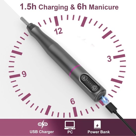 Nagelfrees - Nagelfrees set - Nagelfrees elektrische - Nagelfrees Electrisch - Nagelfrees Manicure Pedicure - Manicure set - Manicureset - Pedicureset - Pedicure set - Nagelfrees Machine - Elektrische nagelvijl voor gelnagels - Nagelfreesmachine