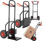 Bol.com tectake®- Steekwagen inklapbaar laadschep rolslee met stalen frame met luchtbanden belastbaar tot 100 kg transporter voo... aanbieding