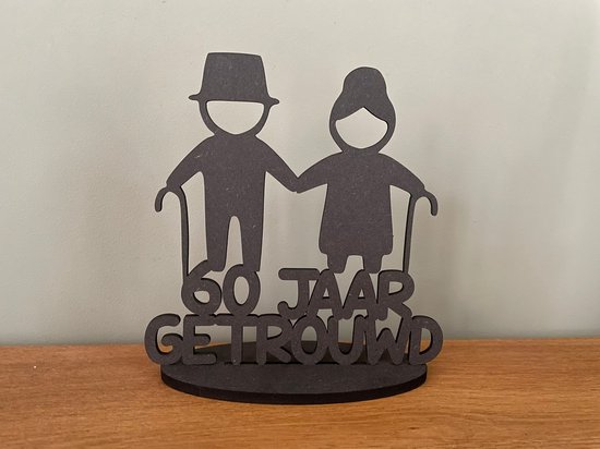 60 Jaar Getrouwd Diamanten Huwelijk Cadeau Versiering Kado Bol 60 Jaar Getrouwd Diamanten Huwelijk Cadeau Versiering Kado Bol