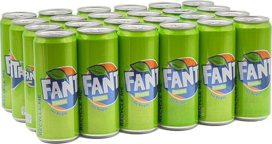 Tray Fanta - Exotic No Sugar - Sleekcan - 24x33cl