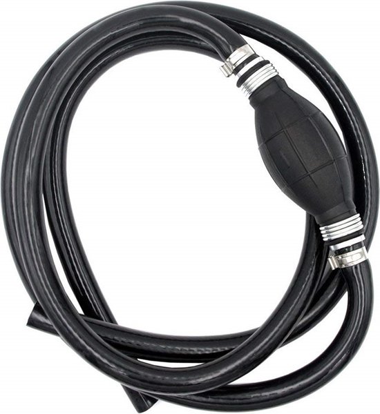 Tuyau de carburant avec bille de compression - 8 mm x 180 cm - Pour moteur hors-bord - Pompe à siphon avec tuyau - Pompe à siphon manuelle - Pompe de transfert de liquide portable - Pour carburant, essence, diesel, aquarium pour poissons