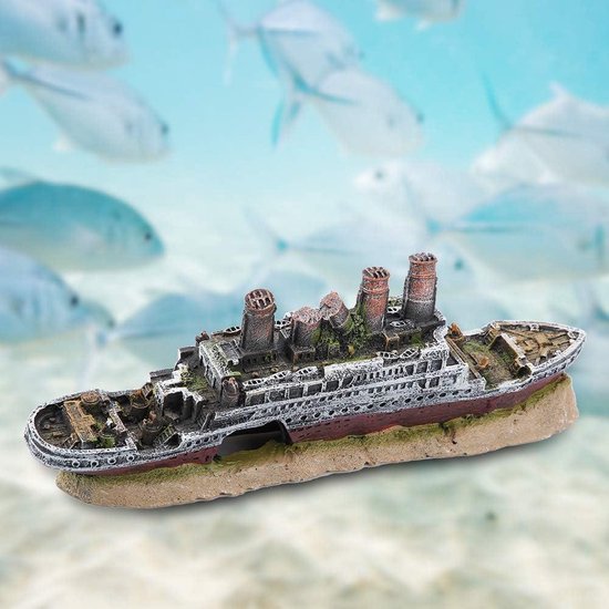 Titanic Schipbreuk Model Vis Titanic Model, Titanic Verloren Gesloopte Boot Schip Aquarium Decoratie Ornament Wrak Ornamenten