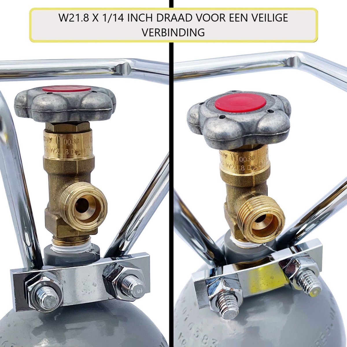 2 kg CO2-fles koolzuur (levensmiddel E290) meerweg-gasfles gevuld met 2.000 g CO2 voor dranksystemen, aquaria, tapinstallaties NIEUW VOL