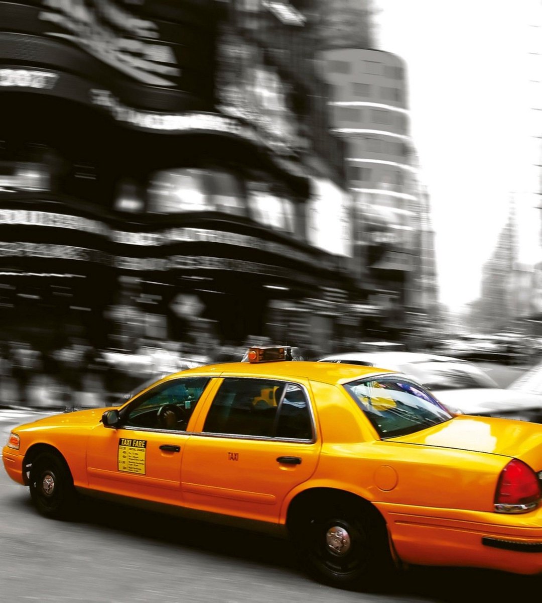 Fotobehang - Taxi 225x250cm - Vliesbehang