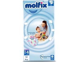 Molfix Premium Luiers Maat 4 Maxi PLUS Extra Absorberend (9-16 KG) Voordeel verpakking Maandbox - 312 luiers - Ultra Absorberend, Huidvriendelijk, Perfecte Pasvorm