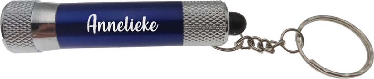 Zaklamp | Sleutelhanger | Met Naam | Blauw | Anneliek