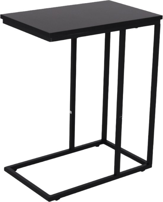 SensaHome - Table d'appoint en bois antique - Étagère à fleurs pour canapé - 48x30x59cm - Zwart