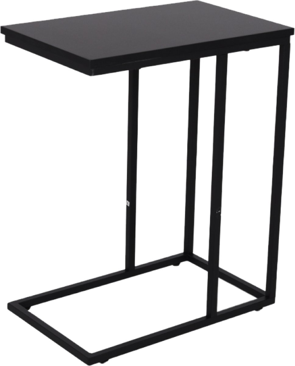 SensaHome - Antieke Houten Bijzettafel - Sofa Bloemenplank - 48x30x59cm - Zwart
