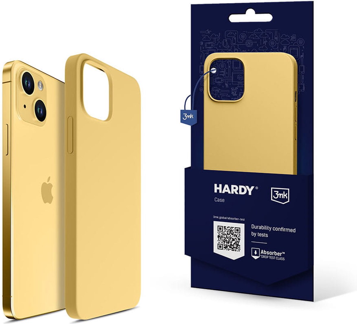 3MK Hardy Back Cover met MagSafe voor Apple iPhone 15 Plus/14 Plus - Geel